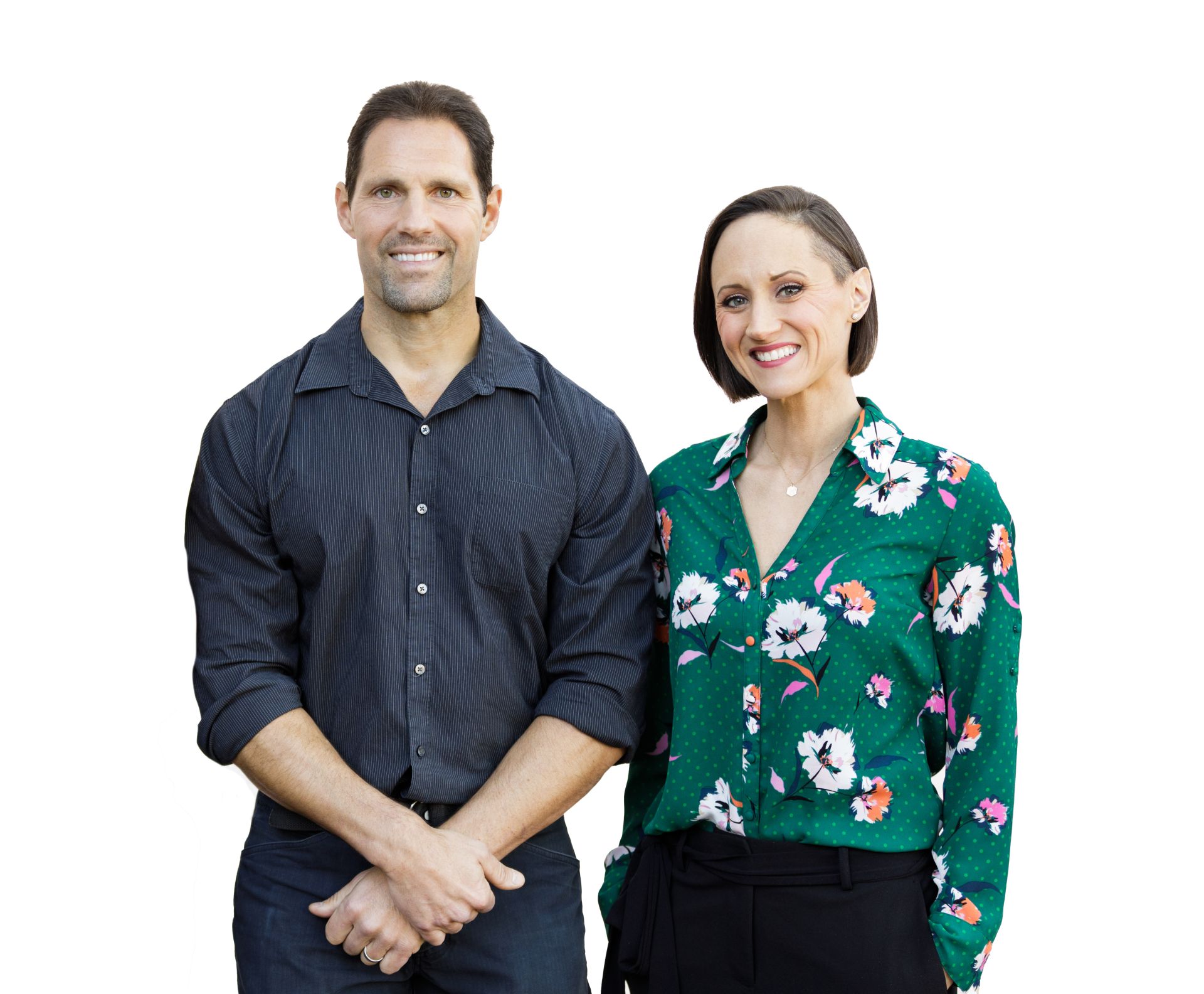 Dr. Dominic D'Agostino and Victoria Field, standing together and smiling.